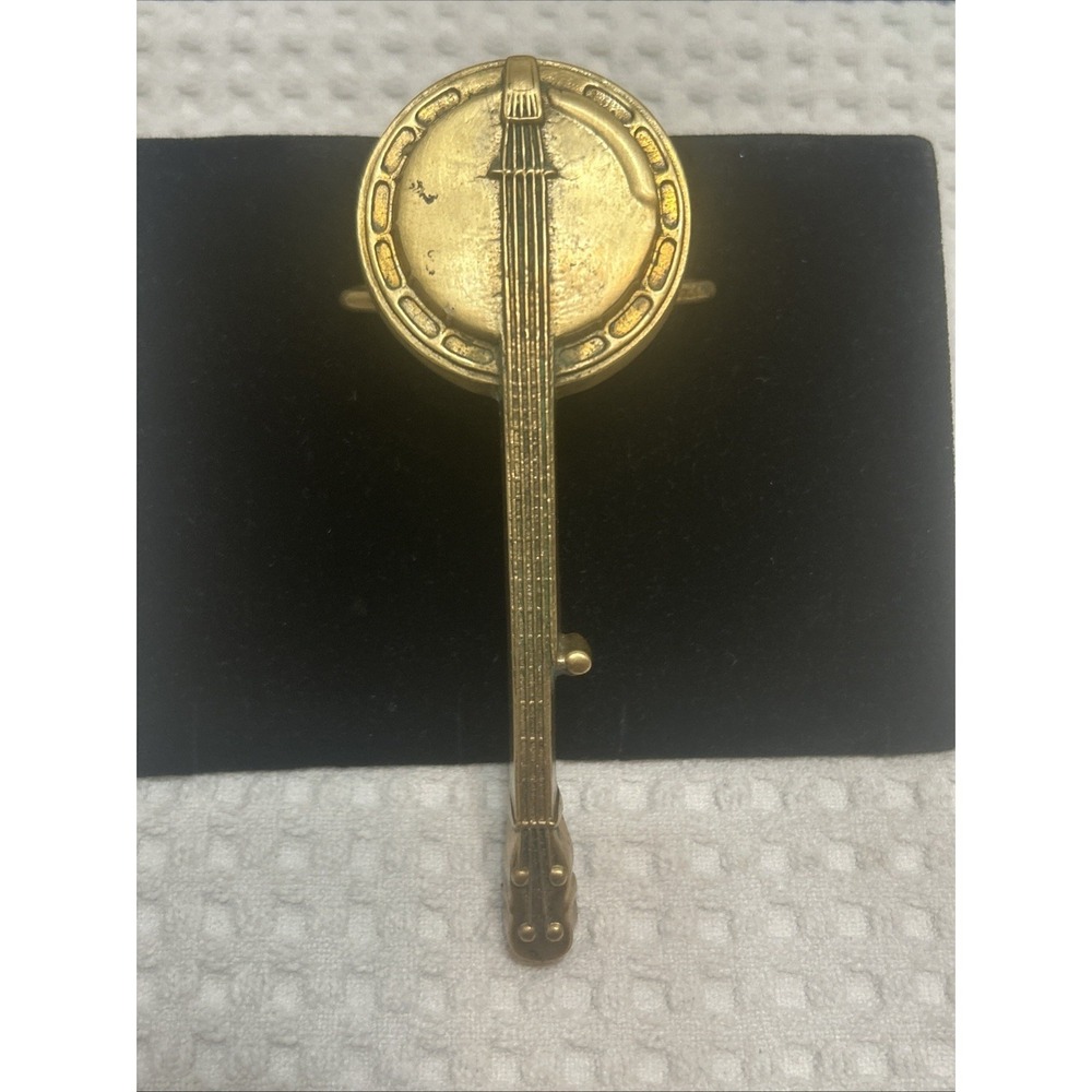 1978 Baron Buckle Banjo Belt Buckle #6052 Solid Brass Made In Taiwan
